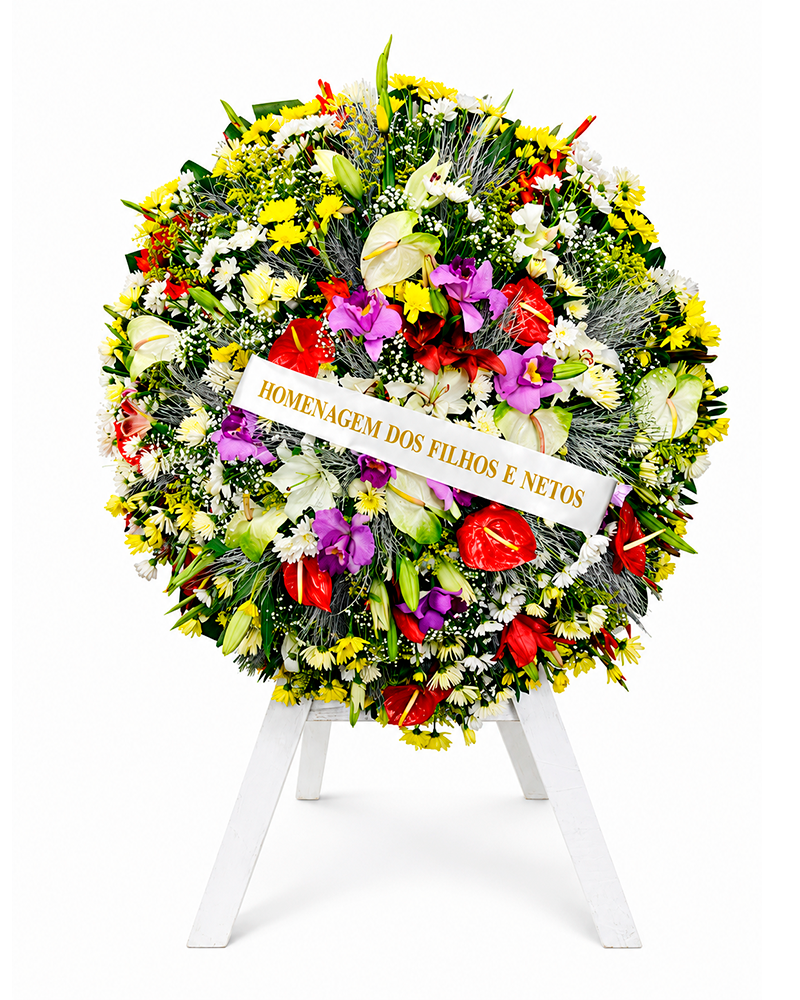 Coroa com Orquídea e Antúrio