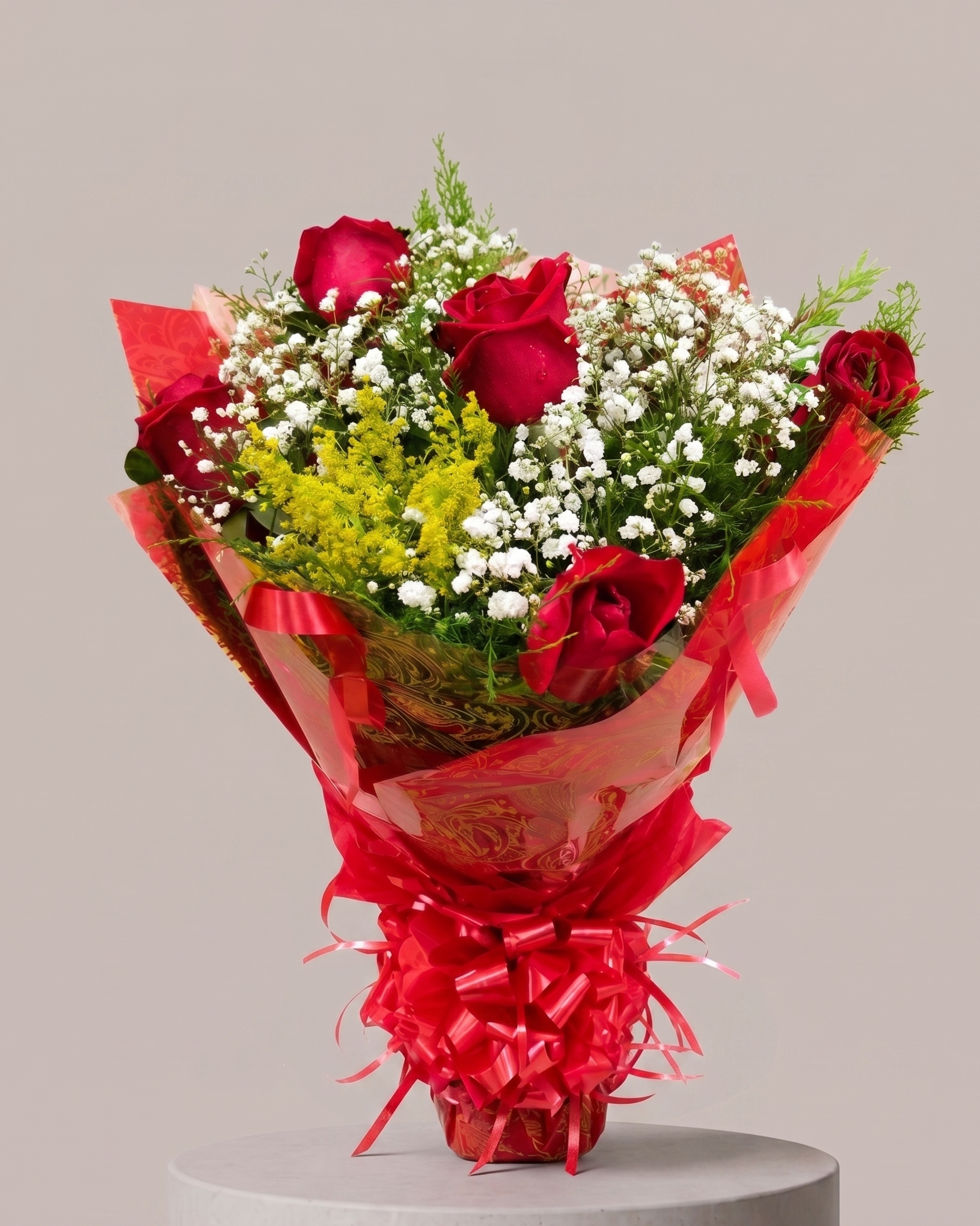 Bouquet 6 Rosas Vermelhas