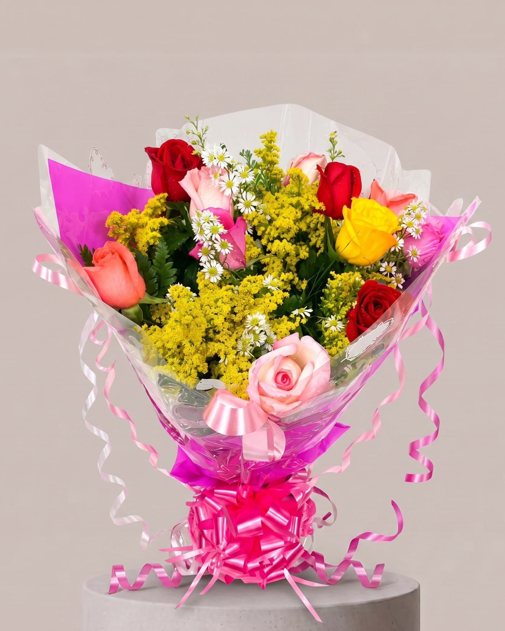 Bouquet de Rosas Coloridas Tradicional