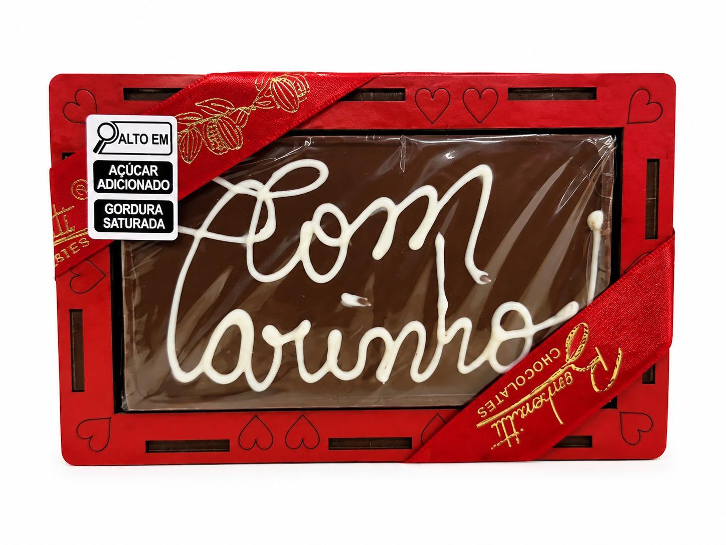 Placa de Chocolate " Com carinho "